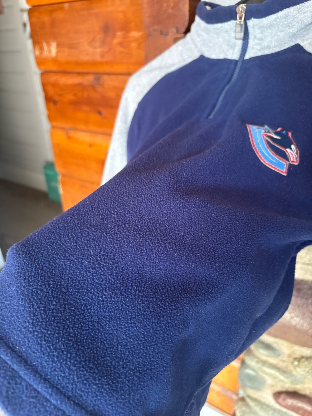 Vintage Nike NHL Vancouver Canucks 1/4 Zip Fleece Youth 6X approx 7-6y Boys HTF - Picture 3 of 7